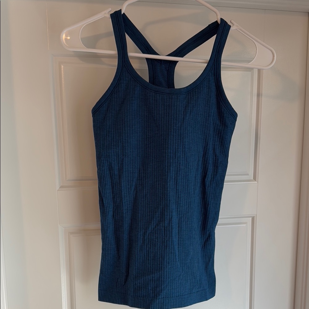 Lululemon Athletica Fitted Blue Tank Top